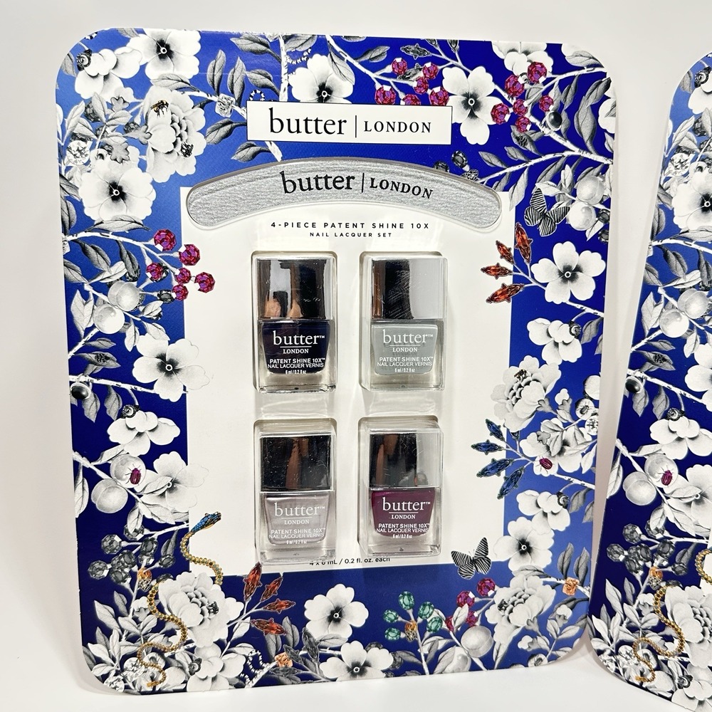 Butter London 4-Piece PATENT SHINE 10X Nail Lacquer Set Nail Polish Set - Sealed